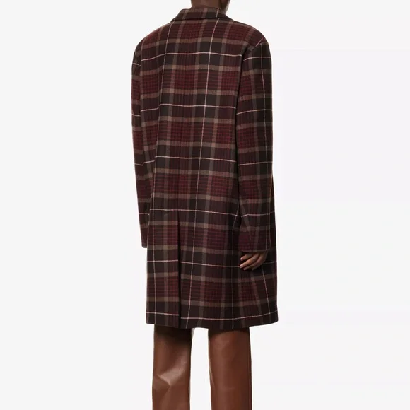 Paul Smith brown plaid checked coat, men’s size 40 - Picture 12 of 13